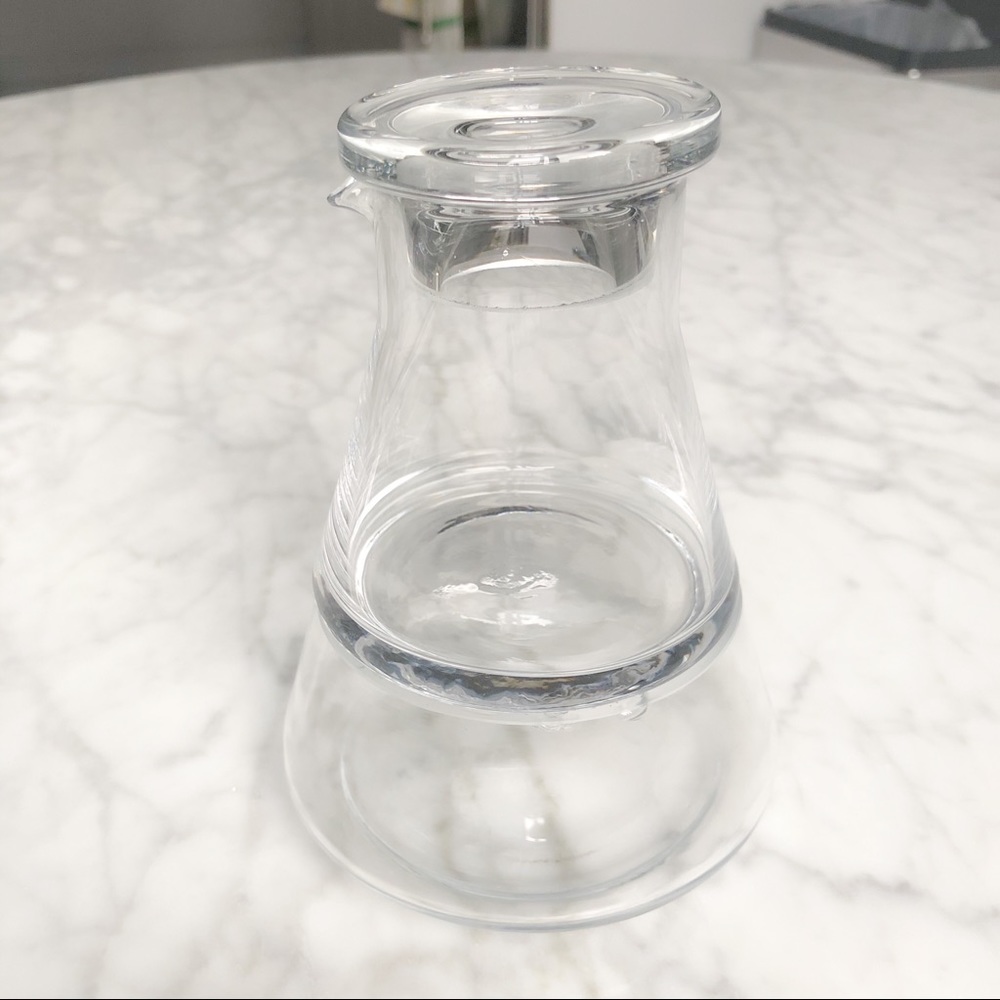 Stacked Milk & Sugar Glass Beaker Holder